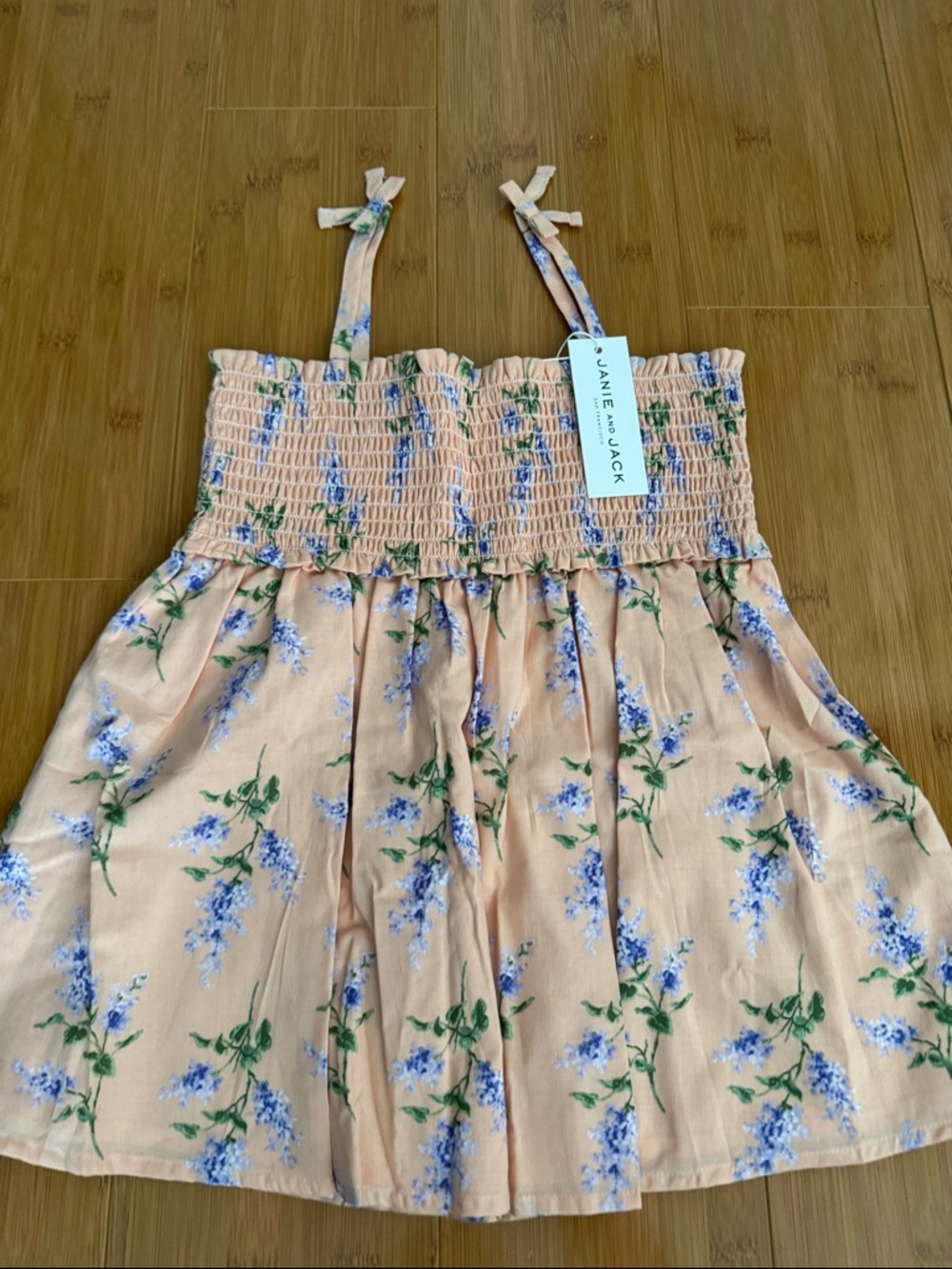 Peach Floral Two-Piece Tank & Shorts Set - Picture 3 of 4